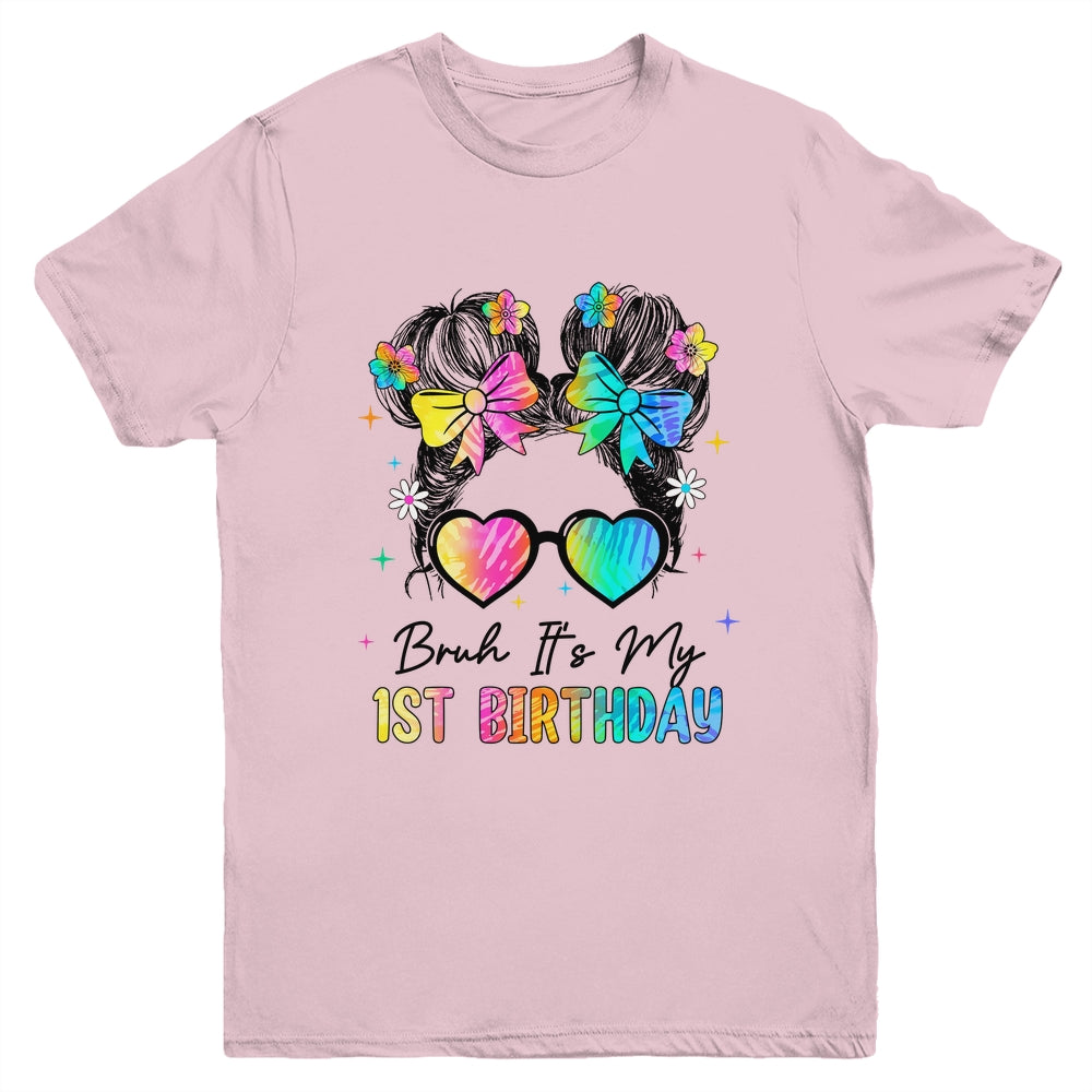 Bruh It's My 1st Birthday 1 Year Old 1st Birthday Girl Youth Shirt | siriusteestore