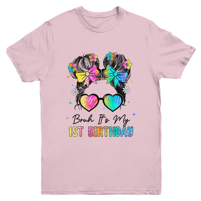 Bruh It's My 1st Birthday 1 Year Old 1st Birthday Girl Youth Shirt | siriusteestore