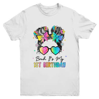 Bruh It's My 1st Birthday 1 Year Old 1st Birthday Girl Youth Shirt | siriusteestore
