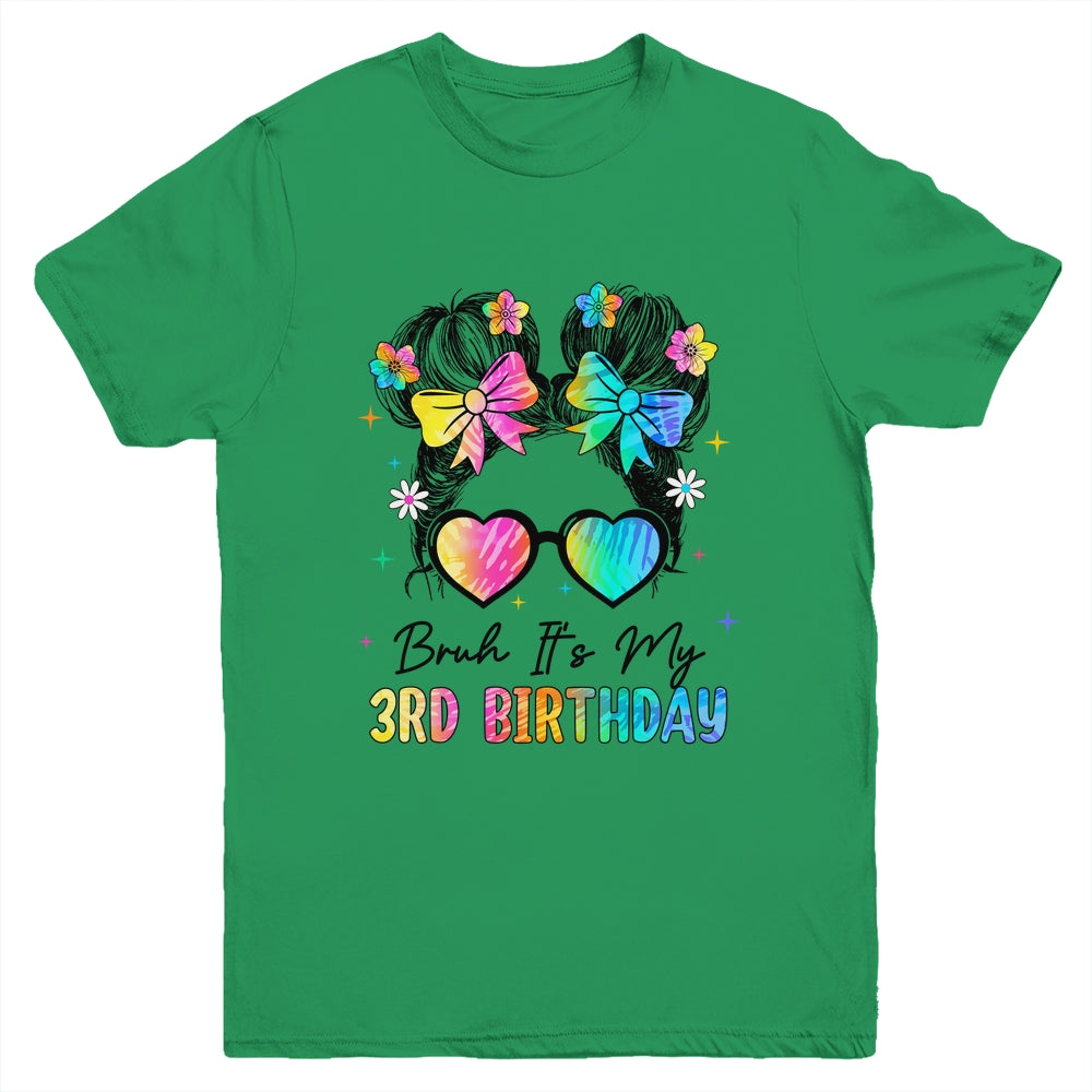 Bruh It's My 3rd Birthday 3 Year Old 3rd Birthday Girl Youth Shirt | siriusteestore