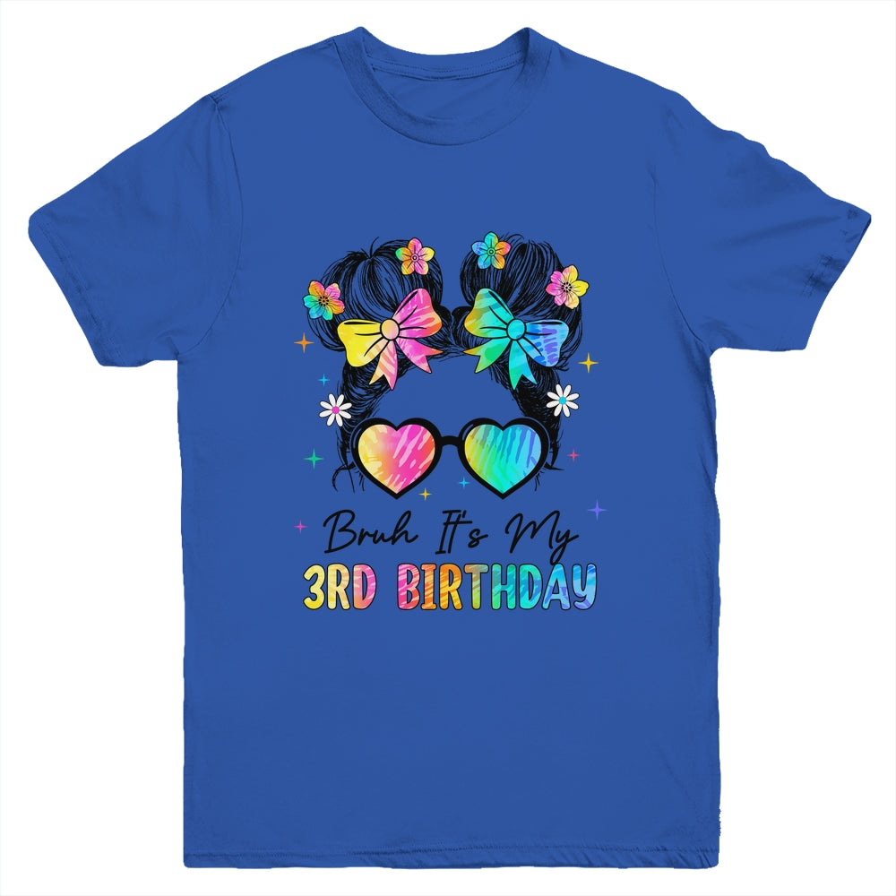 Bruh It's My 3rd Birthday 3 Year Old 3rd Birthday Girl Youth Shirt | siriusteestore