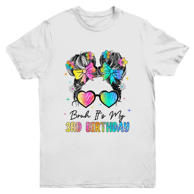 Bruh It's My 3rd Birthday 3 Year Old 3rd Birthday Girl Youth Shirt | siriusteestore