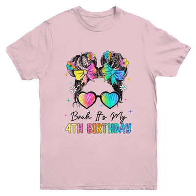 Bruh It's My 4th Birthday 4 Year Old 4th Birthday Girl Youth Shirt | siriusteestore