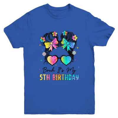 Bruh It's My 5th Birthday 5 Year Old 5th Birthday Girl Youth Shirt | siriusteestore