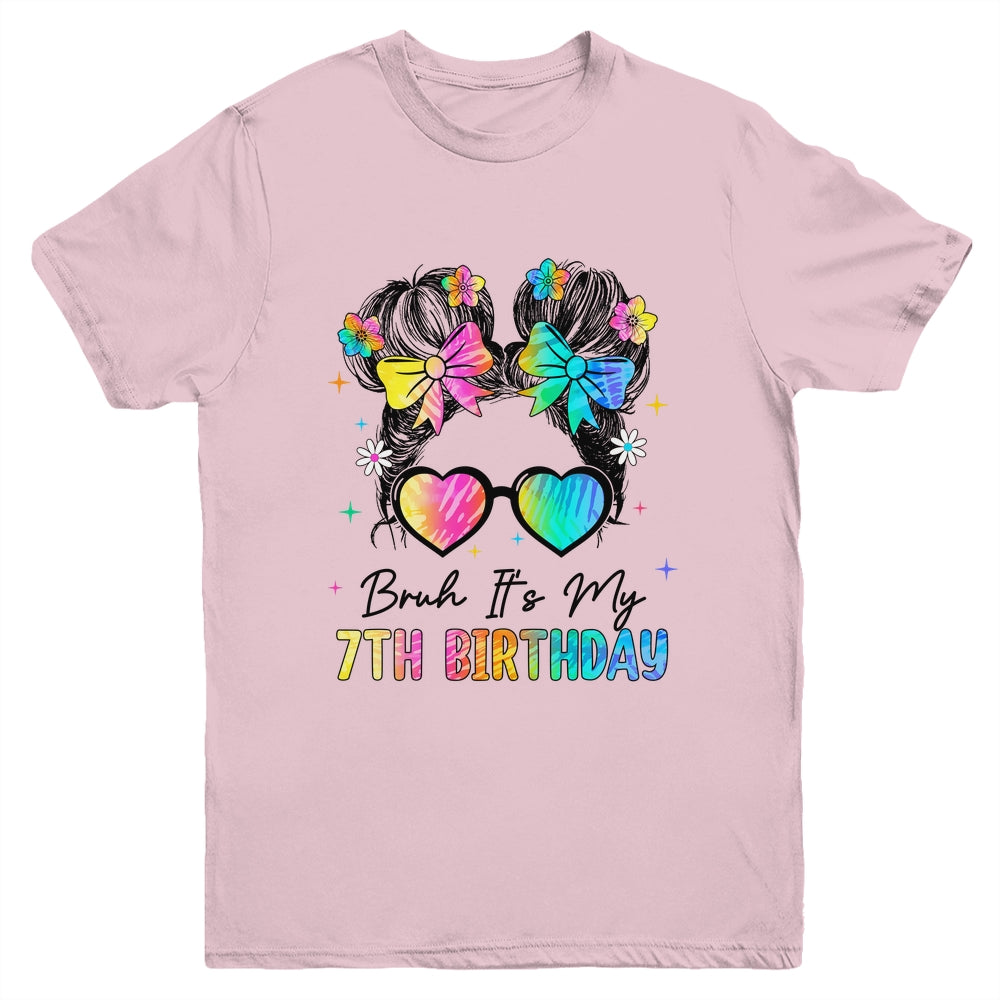 Bruh It's My 7th Birthday 7 Year Old 7th Birthday Girl Youth Shirt | siriusteestore