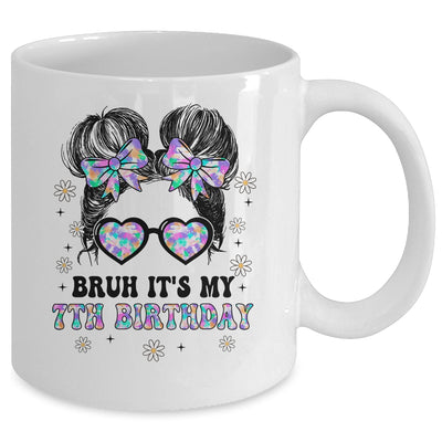 Bruh It's My 7th Birthday Cute Seven 7 Year Old Bday Girl Mug | siriusteestore