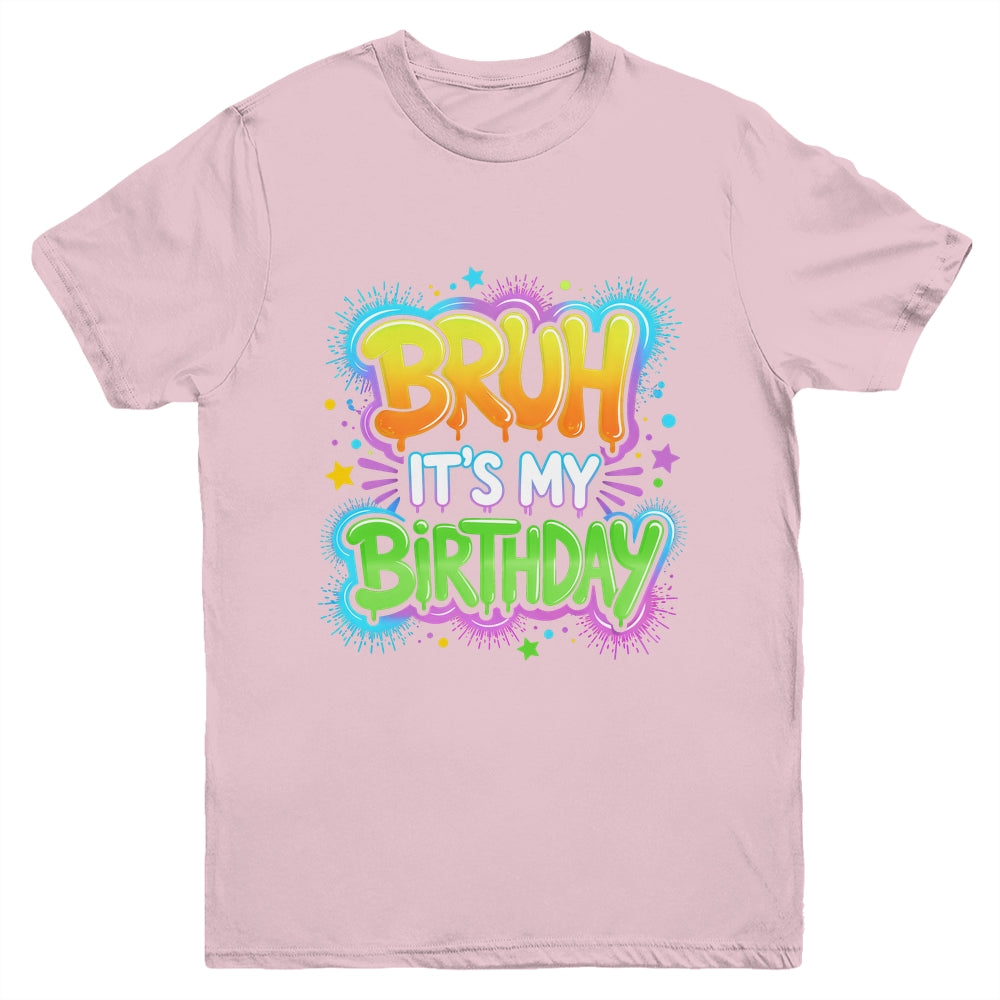 Bruh It's My Birthday Funny Birthday Boy Teen Gamer Meme Youth Shirt | siriusteestore
