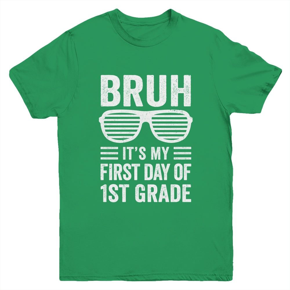 Bruh It's My First Day Of 1st Grade Back To School Funny Youth Shirt | siriusteestore