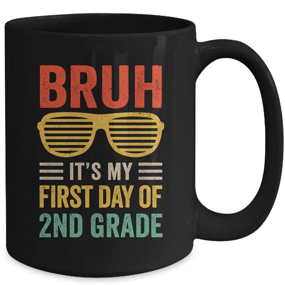Bruh It's My First Day Of 2nd Grade Funny Back To School Boy Mug | siriusteestore