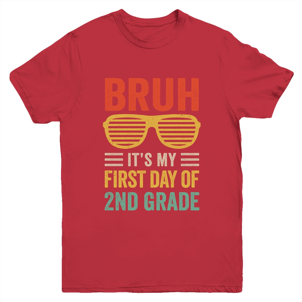 Bruh It's My First Day Of 2nd Grade Funny Back To School Boy Youth Shirt | siriusteestore