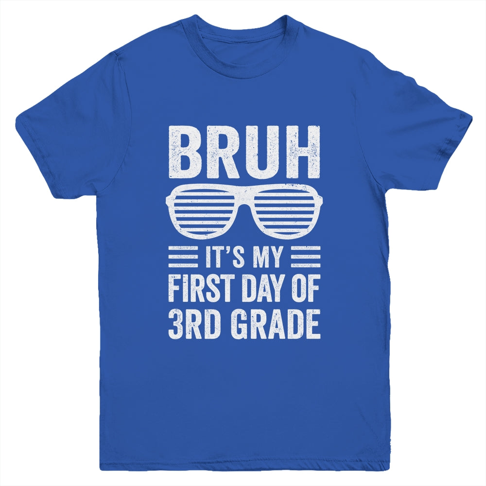 Bruh It's My First Day Of 3rd Grade Back To School Funny Youth Shirt | siriusteestore