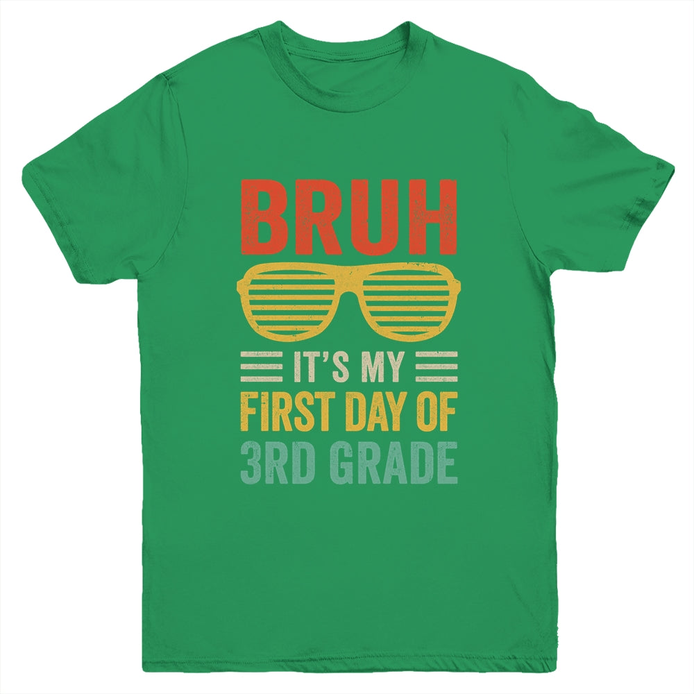 Bruh It's My First Day Of 3rd Grade Funny Back To School Boy Youth Shirt | siriusteestore