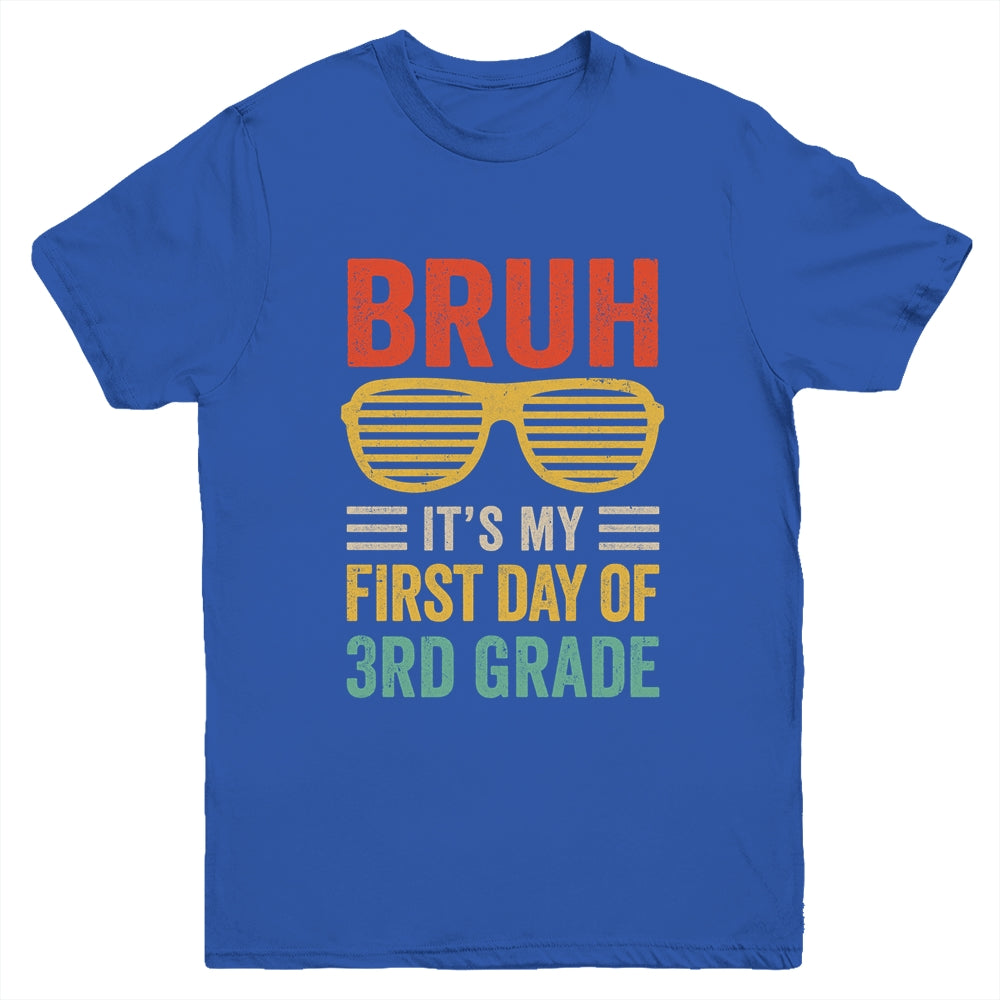 Bruh It's My First Day Of 3rd Grade Funny Back To School Boy Youth Shirt | siriusteestore