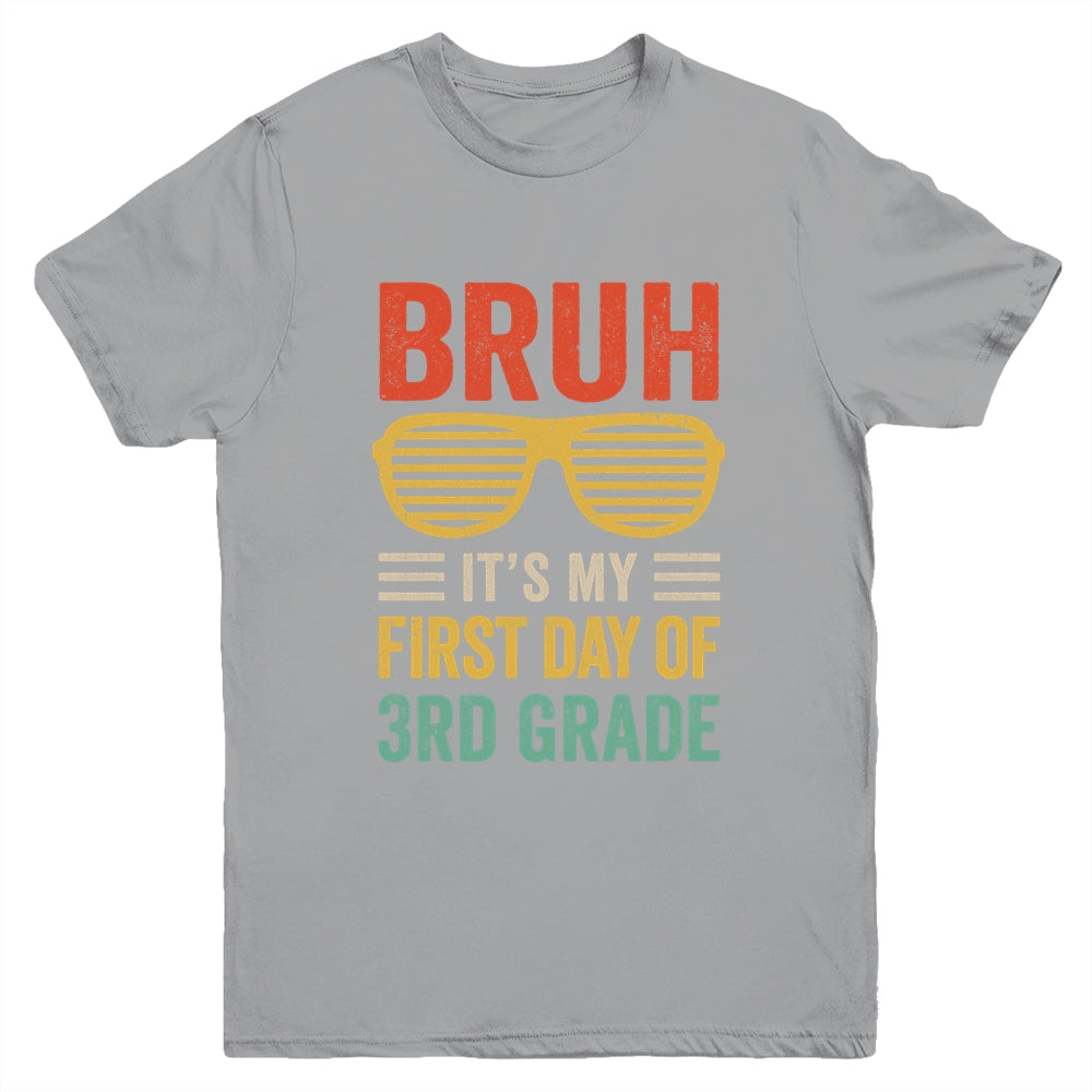 Bruh It's My First Day Of 3rd Grade Funny Back To School Boy Youth Shirt | siriusteestore
