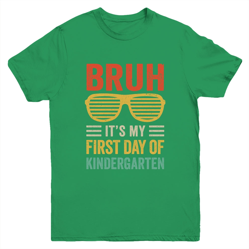 Bruh It's My First Day Of Kindergarten Funny Back To School Boy Youth Shirt | siriusteestore
