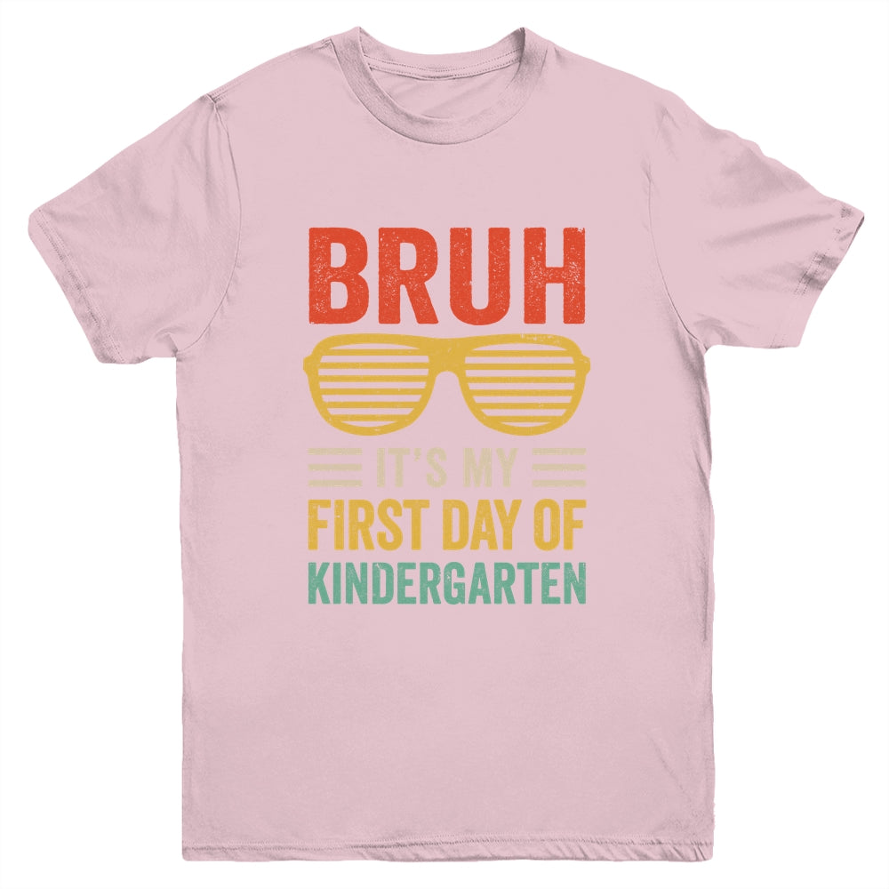 Bruh It's My First Day Of Kindergarten Funny Back To School Boy Youth Shirt | siriusteestore
