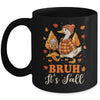 Bruh Its Fall Goose Pumpkin Spice Thanksgiving Autumn Leaves Mug | siriusteestore