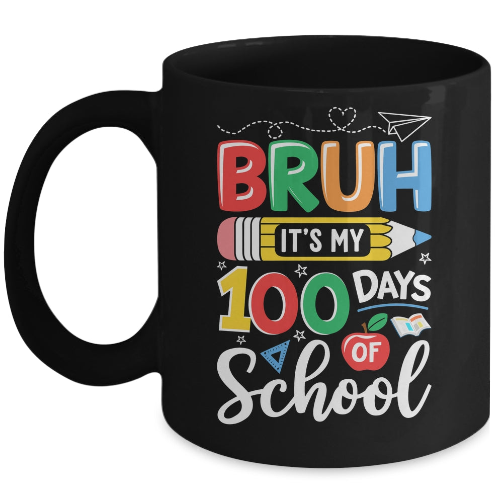 Bruh Its My 100 Days Of School 100th Day Of School Kids Boy Mug | siriusteestore