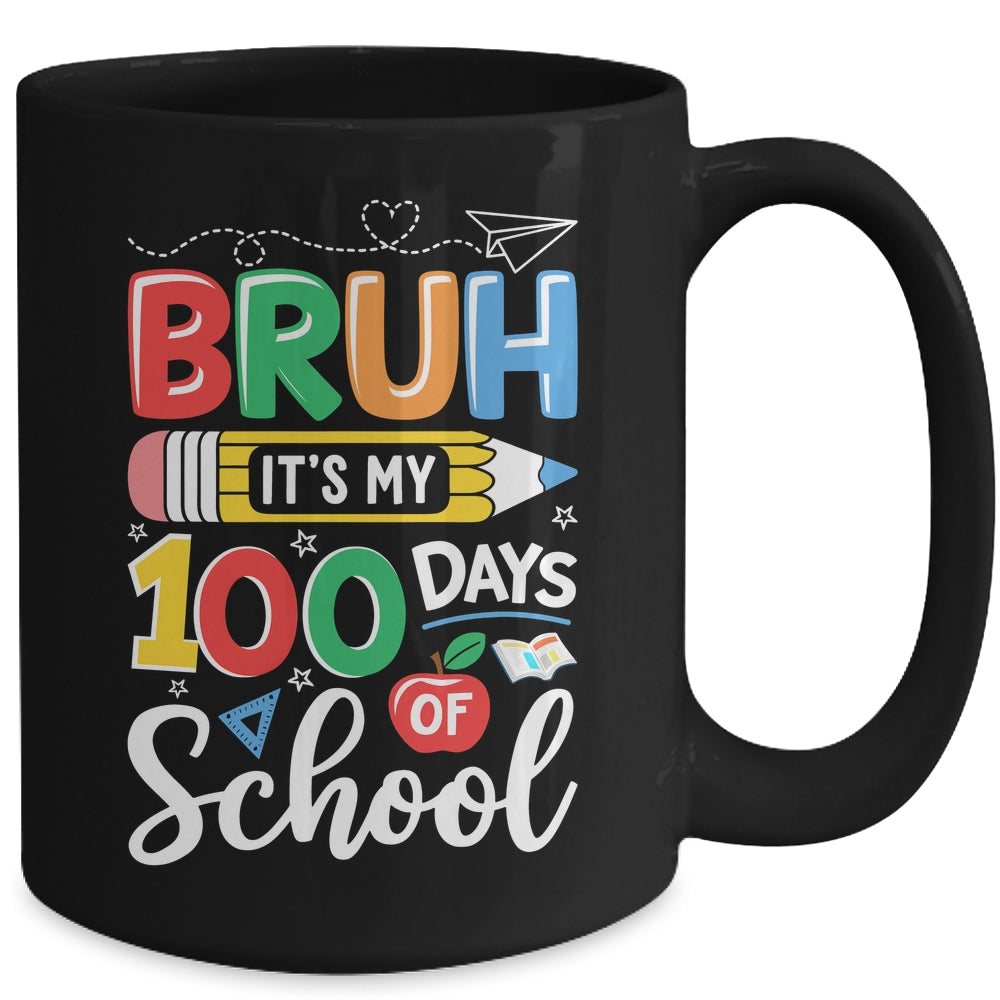 Bruh Its My 100 Days Of School 100th Day Of School Kids Boy Mug | siriusteestore