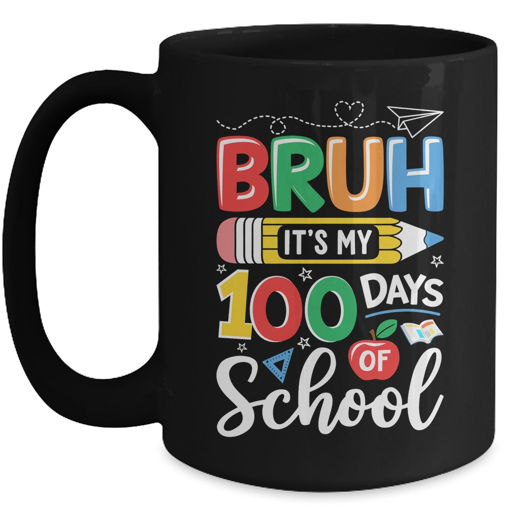 Bruh Its My 100 Days Of School 100th Day Of School Kids Boy Mug | siriusteestore