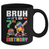 Bruh Its My 7th Birthday Master Builder Dabbing Block Brick Mug | siriusteestore