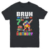 Bruh Its My 7th Birthday Master Builder Dabbing Block Brick Youth Shirt | siriusteestore