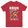 Bruh Its My 7th Birthday Master Builder Dabbing Block Brick Youth Shirt | siriusteestore