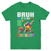 Bruh Its My 8th Birthday Master Builder Dabbing Block Brick Youth Shirt | siriusteestore