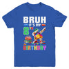 Bruh Its My 8th Birthday Master Builder Dabbing Block Brick Youth Shirt | siriusteestore