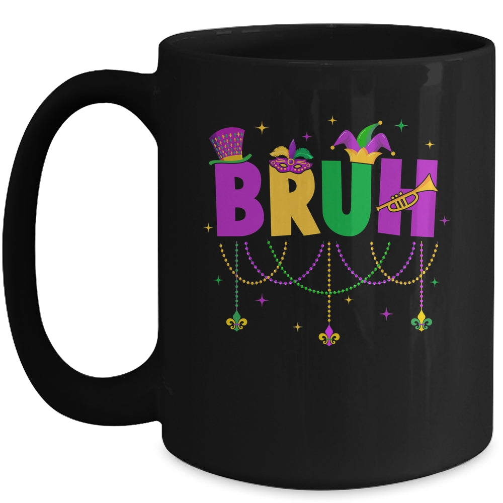 Bruh Mardi Gras Teens Boys Kids Costume Mardi Gras Funny Mug | siriusteestore