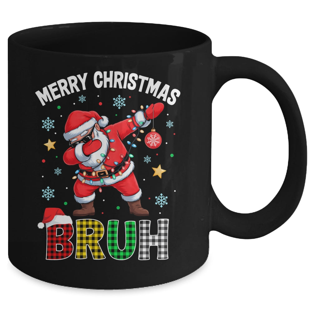 Bruh Merry Christmas Xmas Dabbing Santa Mens Boys Kids Mug | siriusteestore