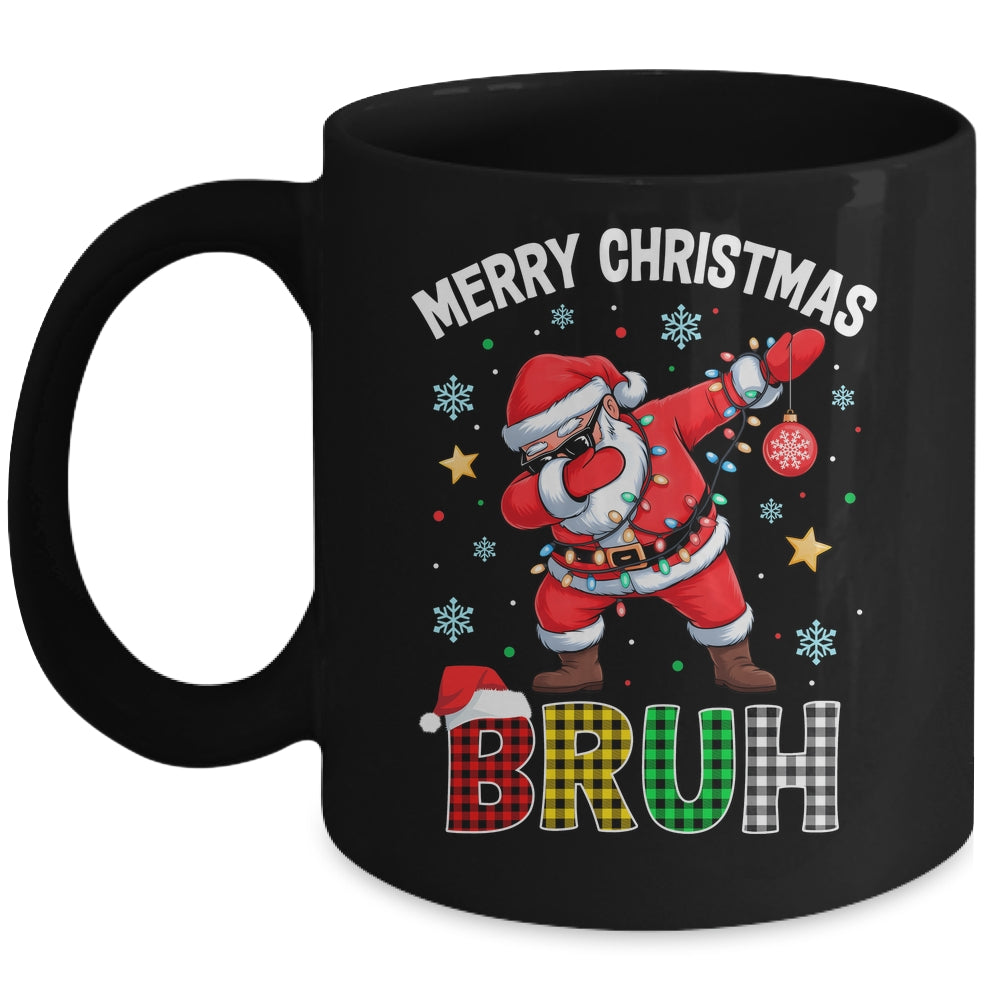 Bruh Merry Christmas Xmas Dabbing Santa Mens Boys Kids Mug | siriusteestore