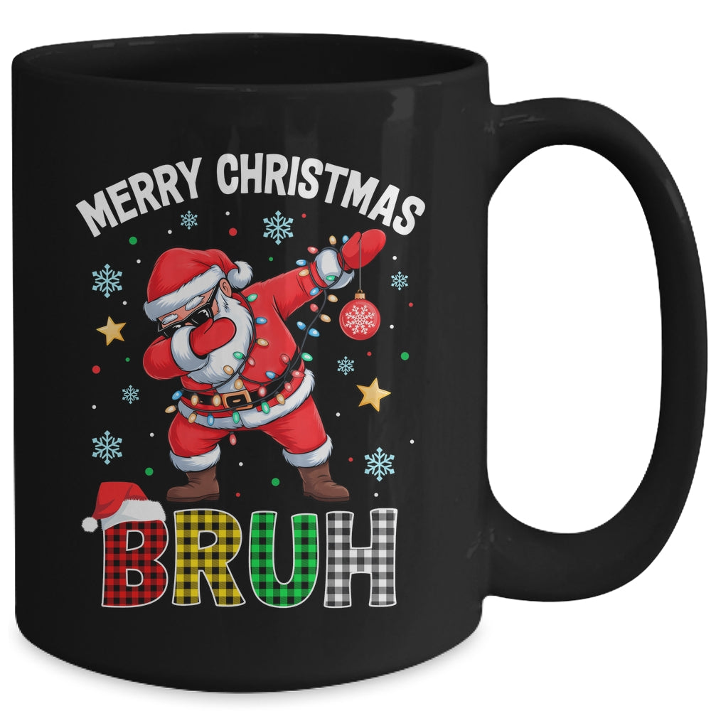 Bruh Merry Christmas Xmas Dabbing Santa Mens Boys Kids Mug | siriusteestore