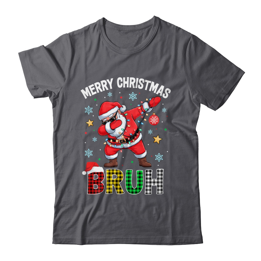Bruh Merry Christmas Xmas Dabbing Santa Mens Boys Kids Shirt & Sweatshirt | siriusteestore
