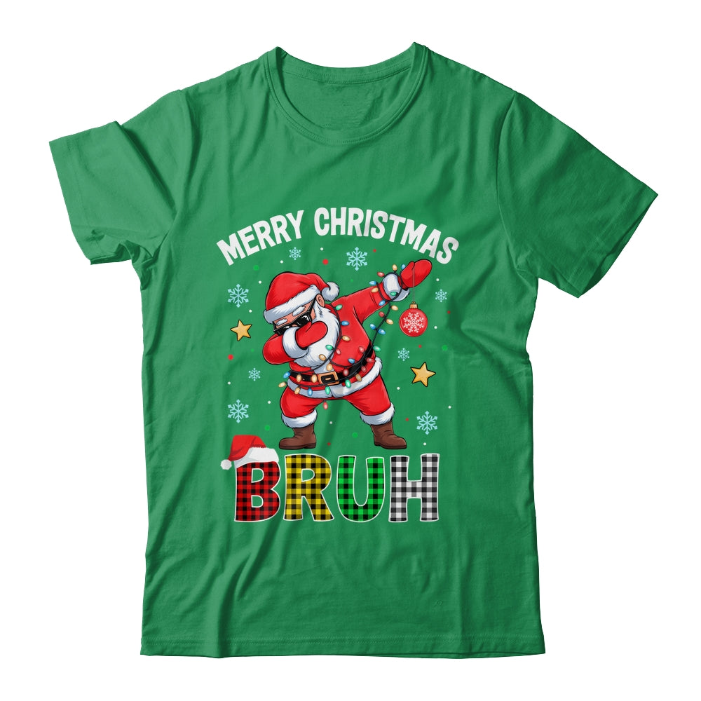 Bruh Merry Christmas Xmas Dabbing Santa Mens Boys Kids Shirt & Sweatshirt | siriusteestore