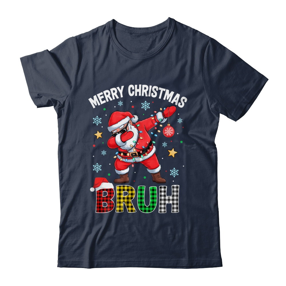Bruh Merry Christmas Xmas Dabbing Santa Mens Boys Kids Shirt & Sweatshirt | siriusteestore