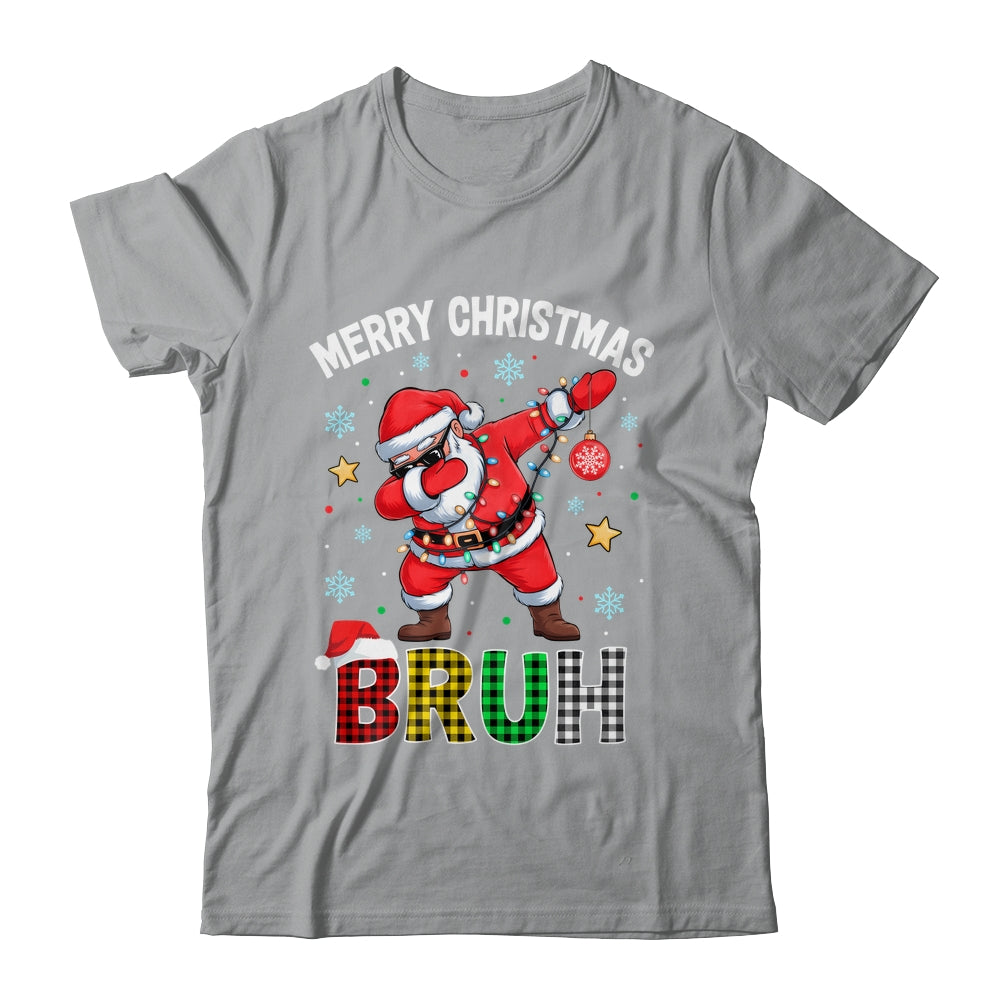 Bruh Merry Christmas Xmas Dabbing Santa Mens Boys Kids Shirt & Sweatshirt | siriusteestore