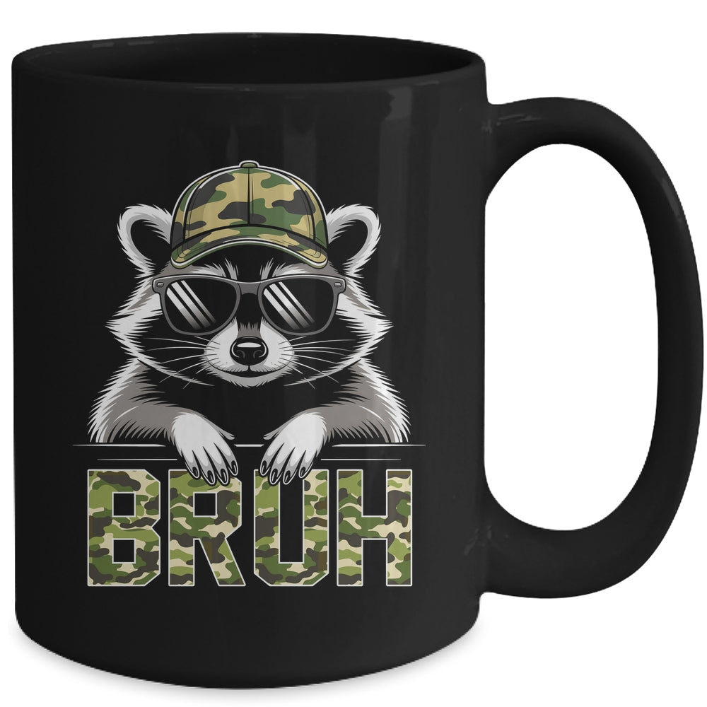 Bruh Raccoon Trash Racoon Camo Hat Youth Teens Kids Lover Mug | siriusteestore