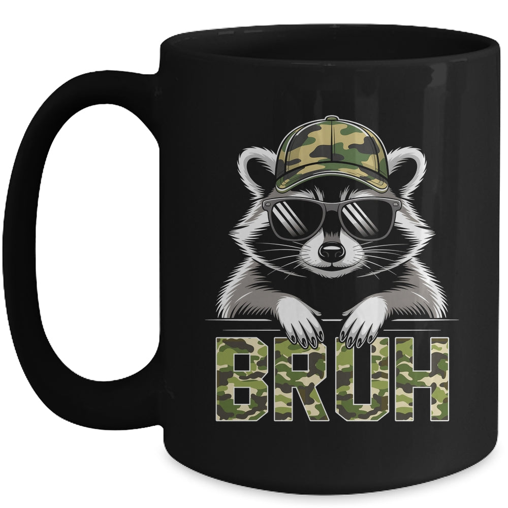 Bruh Raccoon Trash Racoon Camo Hat Youth Teens Kids Lover Mug | siriusteestore