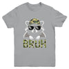 Bruh Raccoon Trash Racoon Camo Hat Youth Teens Kids Lover Youth Shirt | siriusteestore