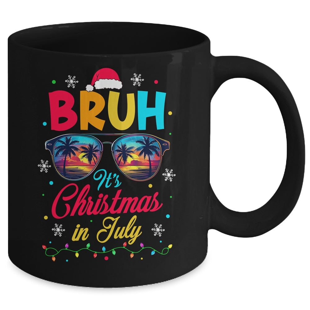 Bruh Santa Claus Sunglasses Beach Christmas In July Mug | siriusteestore