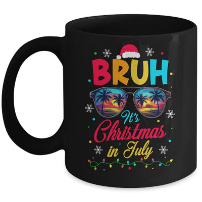 Bruh Santa Claus Sunglasses Beach Christmas In July Mug | siriusteestore