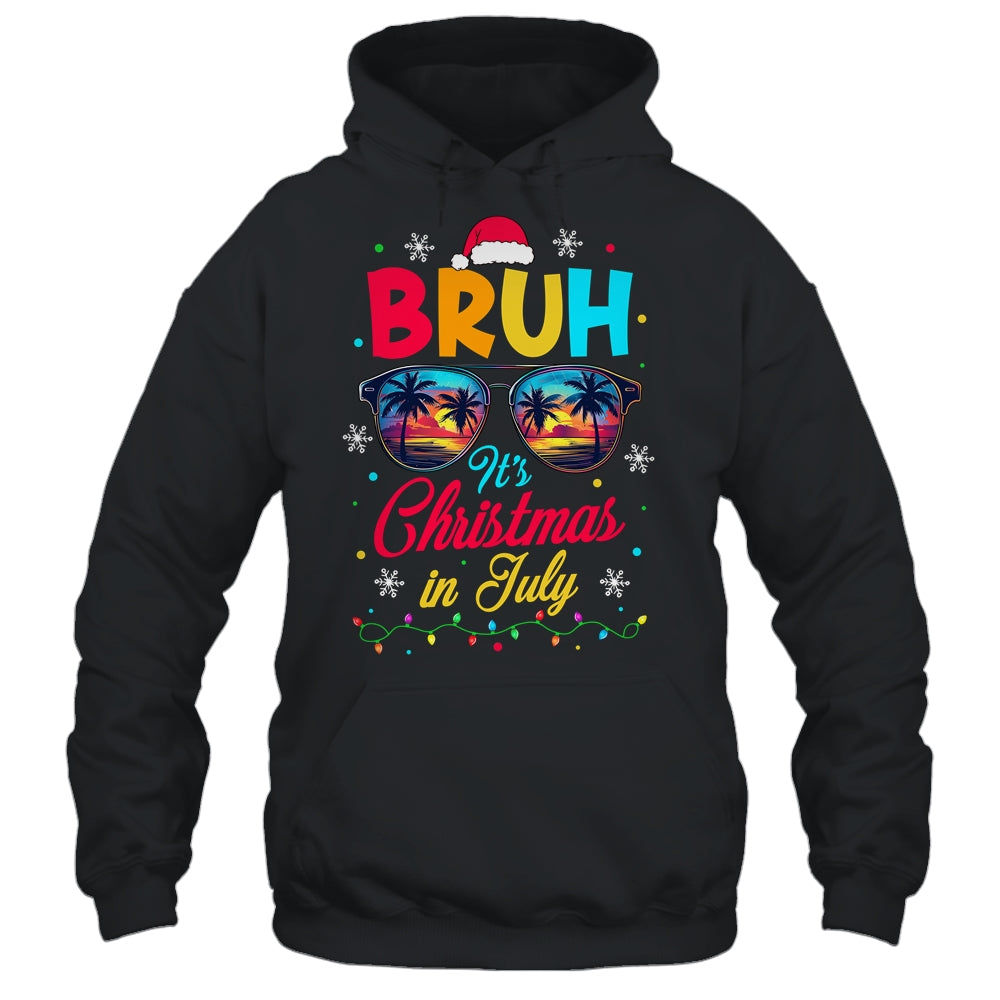 Bruh Santa Claus Sunglasses Beach Christmas In July Shirt & Tank Top | siriusteestore
