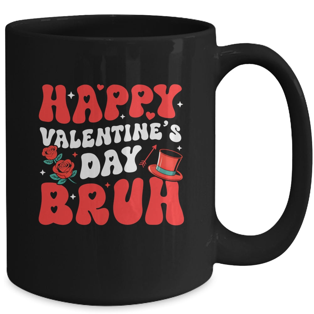 Bruh Valentines Day Teens Boys Kids Heart Valentine Mug | siriusteestore