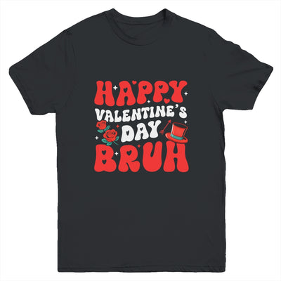 Bruh Valentines Day Teens Boys Kids Heart Valentine Youth Shirt | siriusteestore