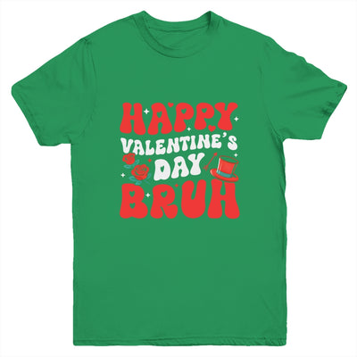 Bruh Valentines Day Teens Boys Kids Heart Valentine Youth Shirt | siriusteestore