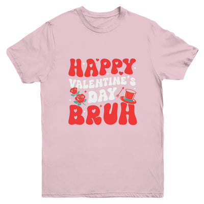 Bruh Valentines Day Teens Boys Kids Heart Valentine Youth Shirt | siriusteestore