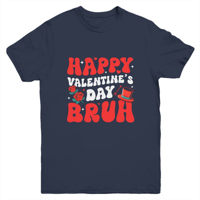 Bruh Valentines Day Teens Boys Kids Heart Valentine Youth Shirt | siriusteestore
