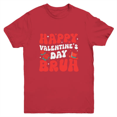Bruh Valentines Day Teens Boys Kids Heart Valentine Youth Shirt | siriusteestore