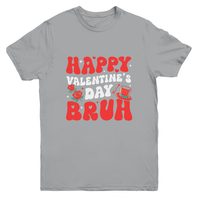 Bruh Valentines Day Teens Boys Kids Heart Valentine Youth Shirt | siriusteestore